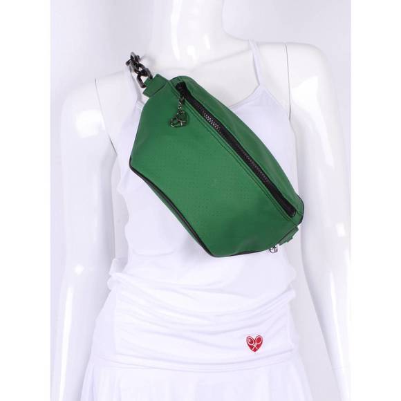 NEW LOVE LOVE TENNIS women´s bum bag in textured green...